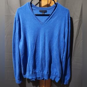 Banana Republic Vibrant Blue V-Neck Sweater Mens